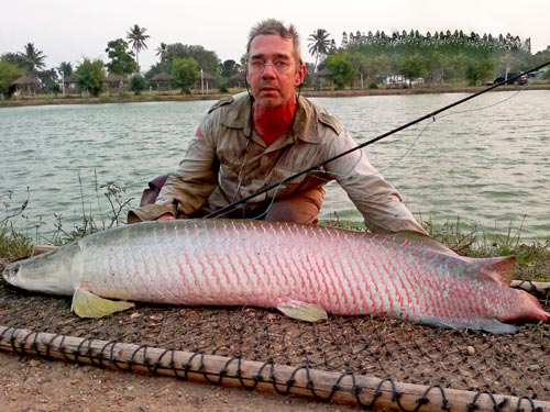 Large Arapaima caught on fly.