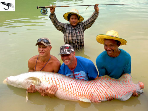 The first Arapaima on fly from EFT.