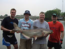 "The Lads" with a Giant Mekong Catfish.