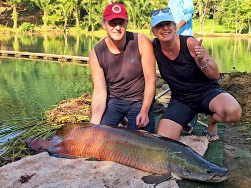 Arapaima at Khao Lak Fishing Park.