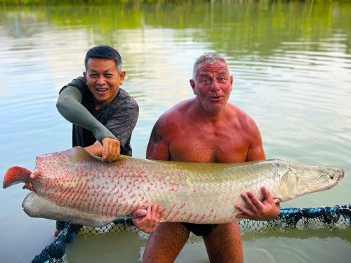 Arapaima caught at Patong Fishing Park.